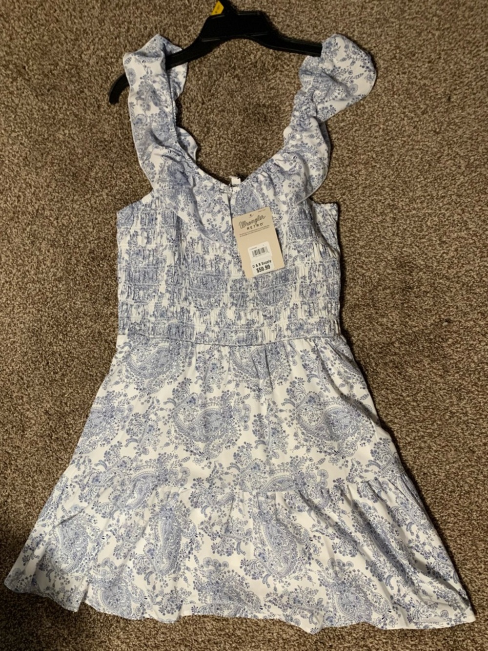 Wrangler women’s ' Blue Paisley Ruffle Sundress